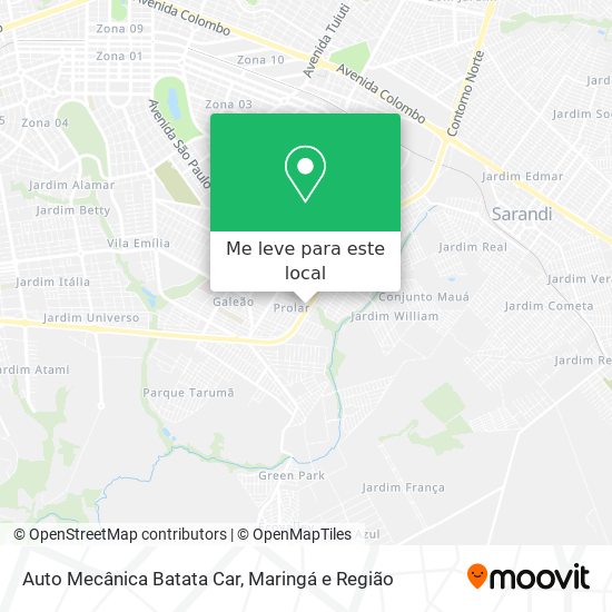Auto Mecânica Batata Car mapa