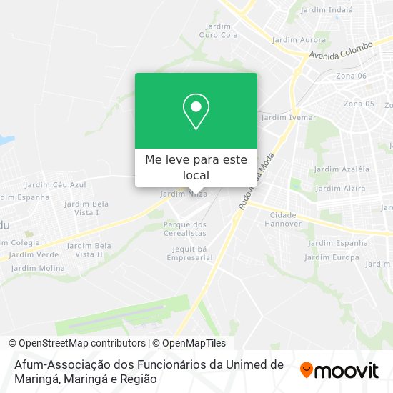 Afum-Associação dos Funcionários da Unimed de Maringá mapa