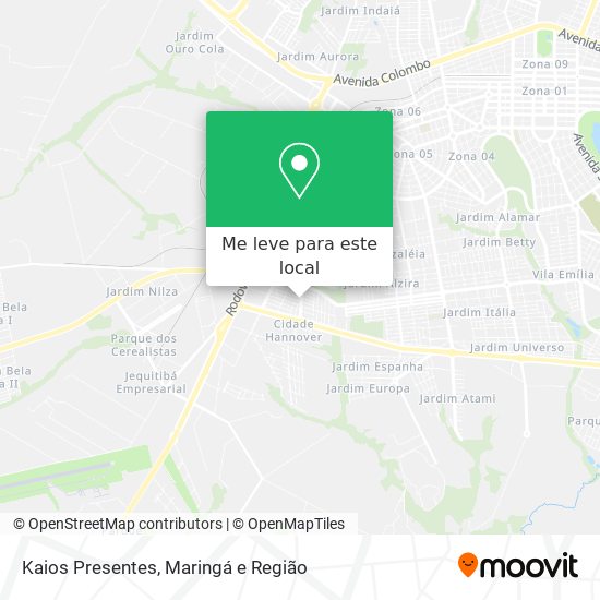 Kaios Presentes mapa