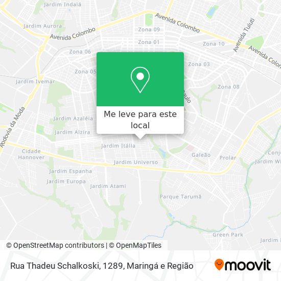 Rua Thadeu Schalkoski, 1289 mapa