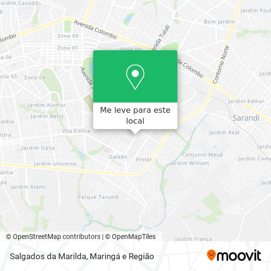 Salgados da Marilda mapa