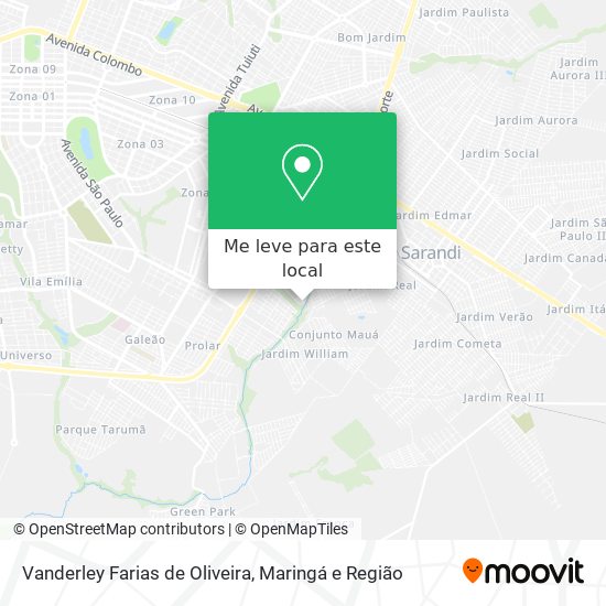 Vanderley Farias de Oliveira mapa