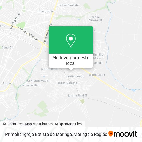 Primeira Igreja Batista de Maringá mapa