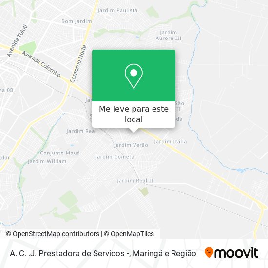 A. C. .J. Prestadora de Servicos - mapa