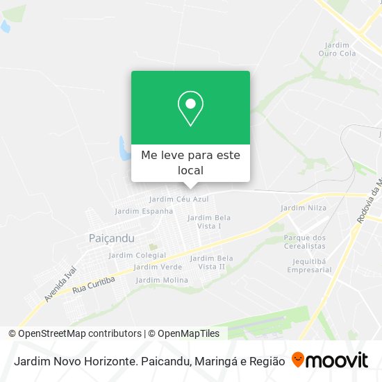 Jardim Novo Horizonte. Paicandu mapa