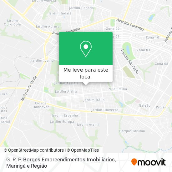 G. R. P. Borges Empreendimentos Imobiliarios mapa