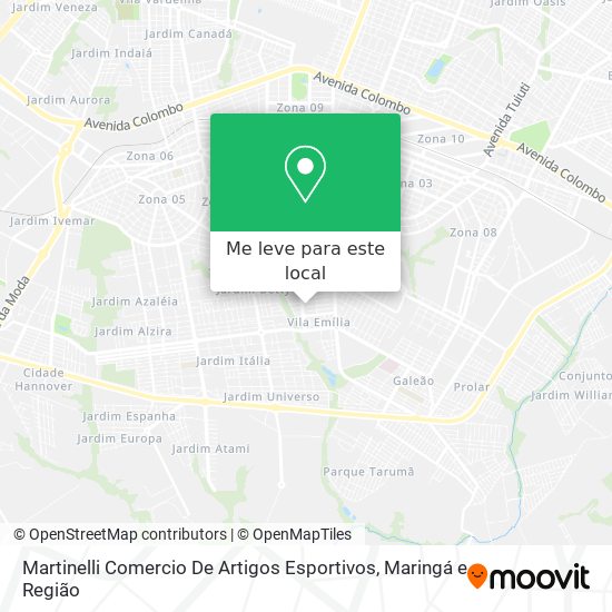 Martinelli Comercio De Artigos Esportivos mapa