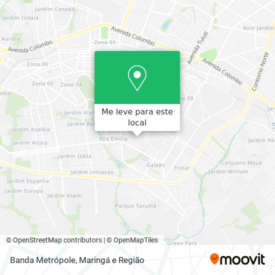 Banda Metrópole mapa
