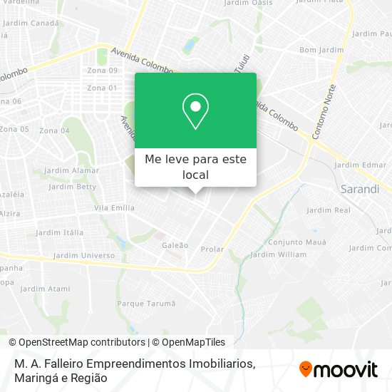 M. A. Falleiro Empreendimentos Imobiliarios mapa
