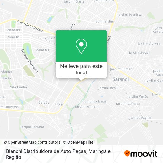 Bianchi Distribuidora de Auto Peças mapa
