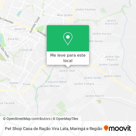 Pet Shop Casa de Ração Vira Lata mapa
