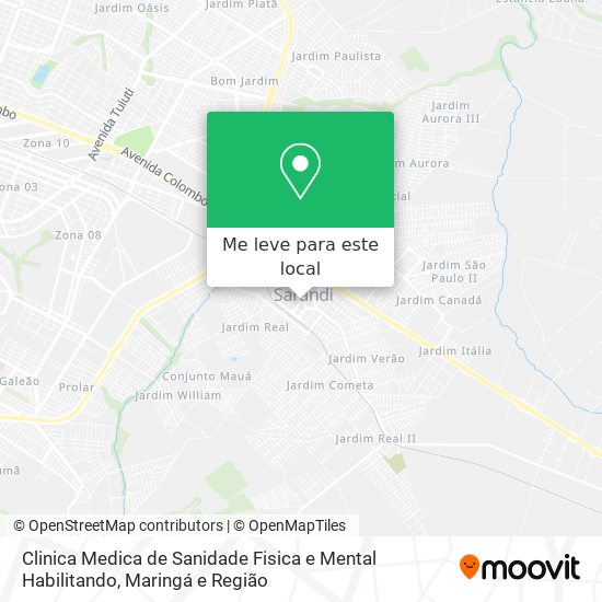Clinica Medica de Sanidade Fisica e Mental Habilitando mapa
