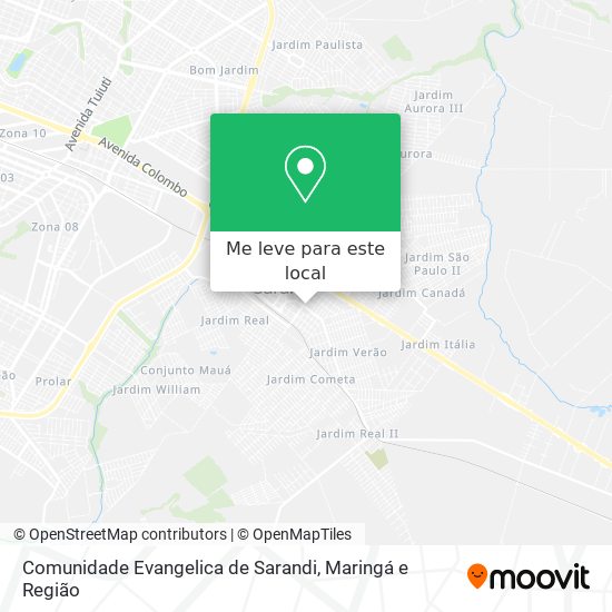 Comunidade Evangelica de Sarandi mapa