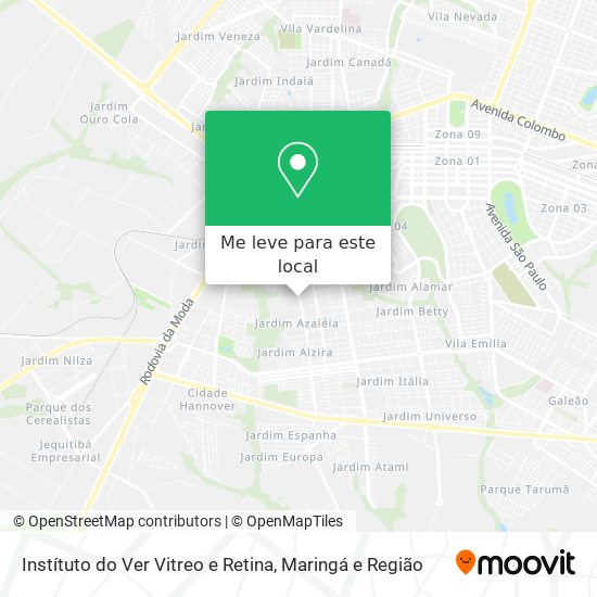 Instítuto do Ver Vitreo e Retina mapa