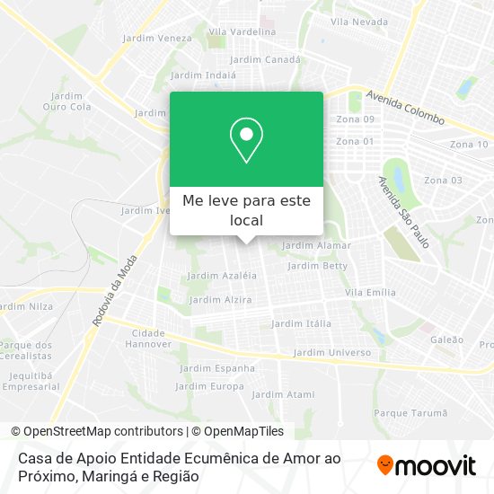 Casa de Apoio Entidade Ecumênica de Amor ao Próximo mapa