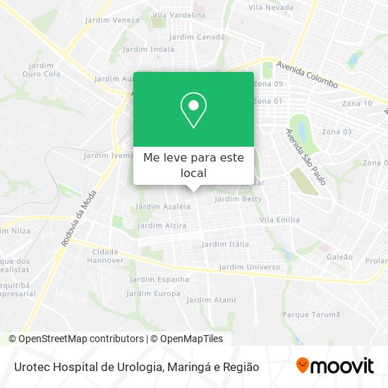 Urotec Hospital de Urologia mapa