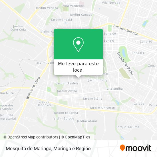 Mesquita de Maringá mapa