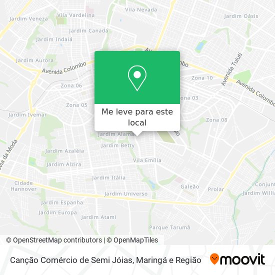 Canção Comércio de Semi Jóias mapa