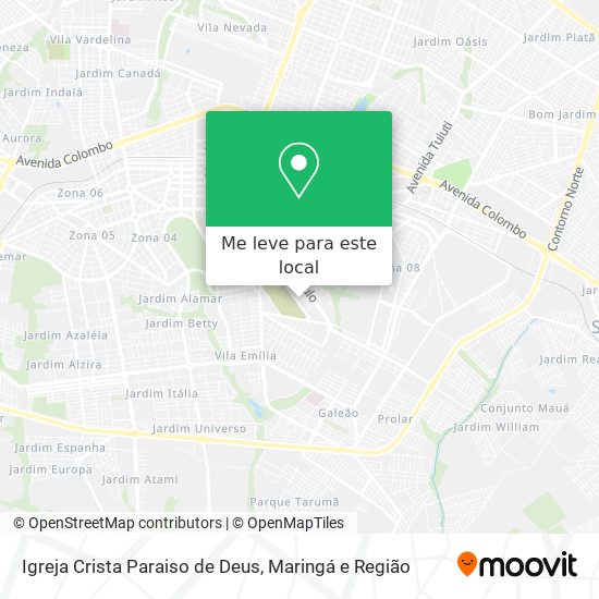 Igreja Crista Paraiso de Deus mapa