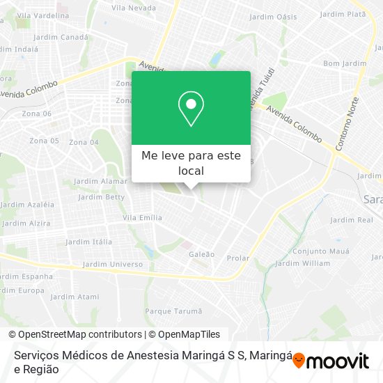 Serviços Médicos de Anestesia Maringá S S mapa