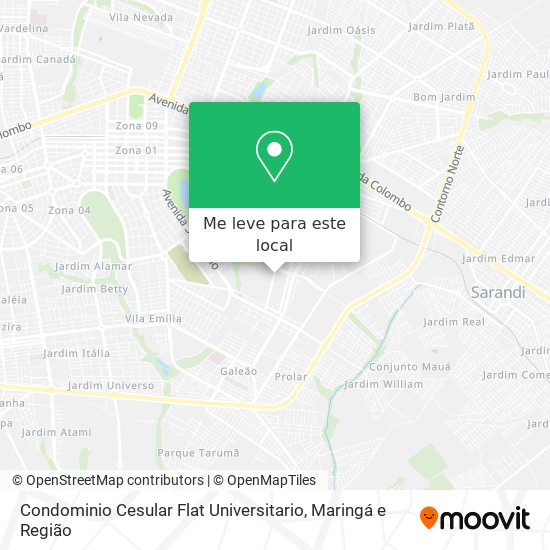 Condominio Cesular Flat Universitario mapa