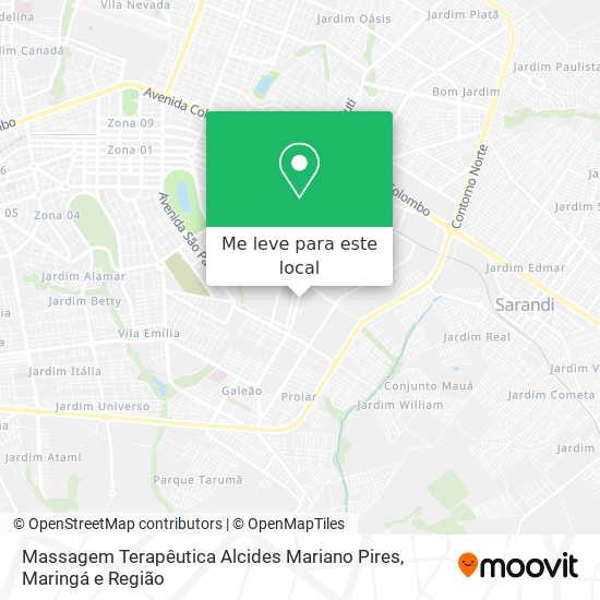 Massagem Terapêutica Alcides Mariano Pires mapa