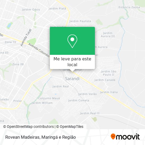 Rovean Madeiras mapa