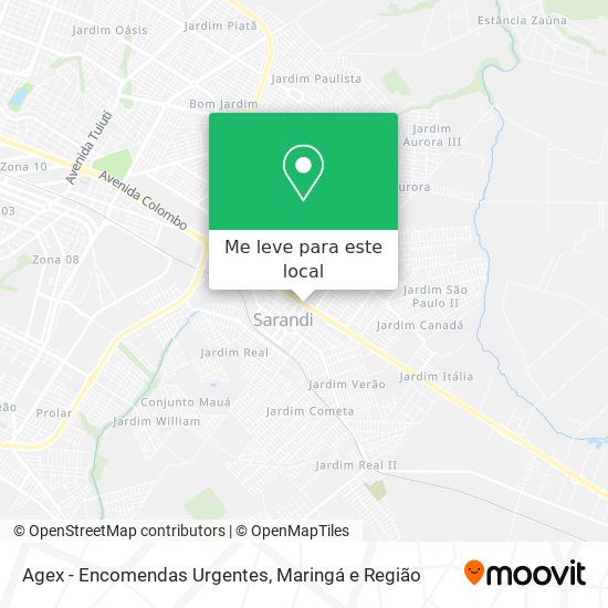 Agex - Encomendas Urgentes mapa