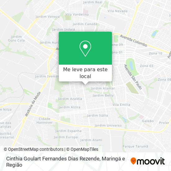 Cinthia Goulart Fernandes Dias Rezende mapa