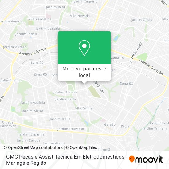 GMC Pecas e Assist Tecnica Em Eletrodomesticos mapa