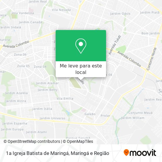 1a Igreja Batista de Maringá mapa