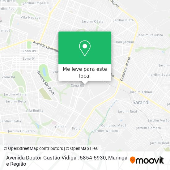 Avenida Doutor Gastão Vidigal, 5854-5930 mapa