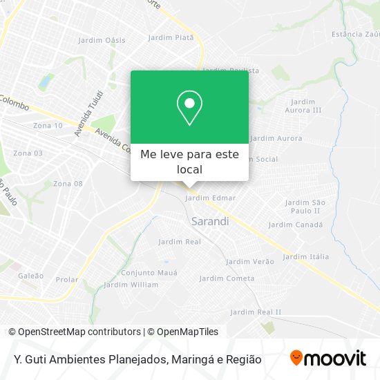 Y. Guti Ambientes Planejados mapa