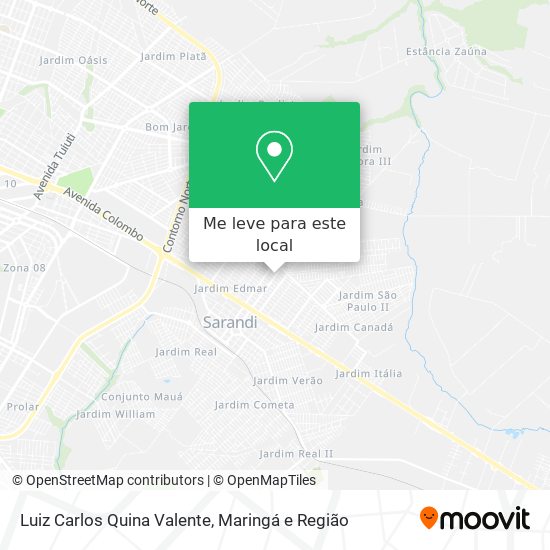 Luiz Carlos Quina Valente mapa