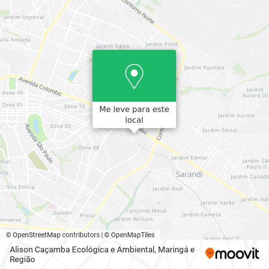 Alison Caçamba Ecológica e Ambiental mapa