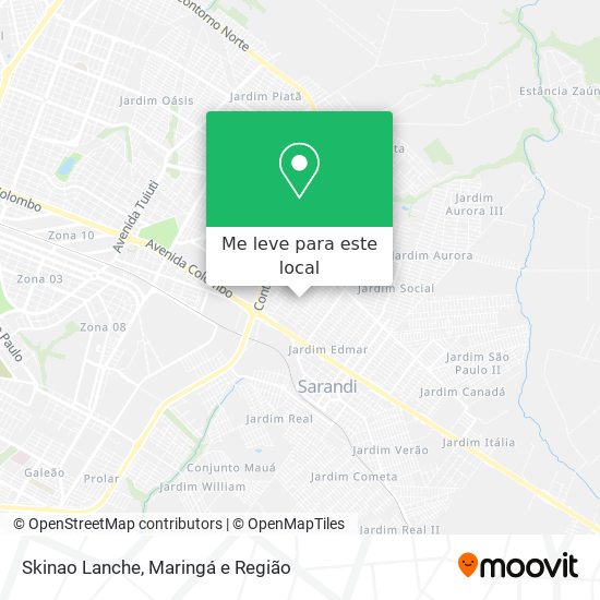 Skinao Lanche mapa