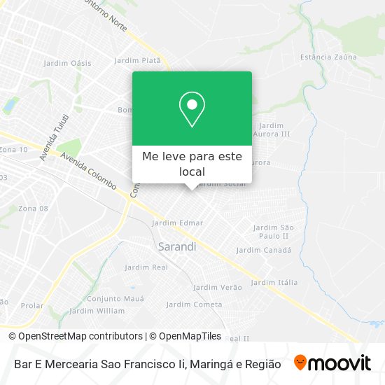 Bar E Mercearia Sao Francisco Ii mapa