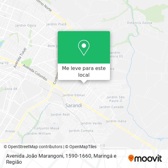 Avenida João Marangoni, 1590-1660 mapa