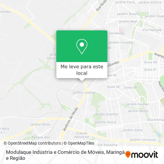 Modulaque Indústria e Comércio de Móveis mapa