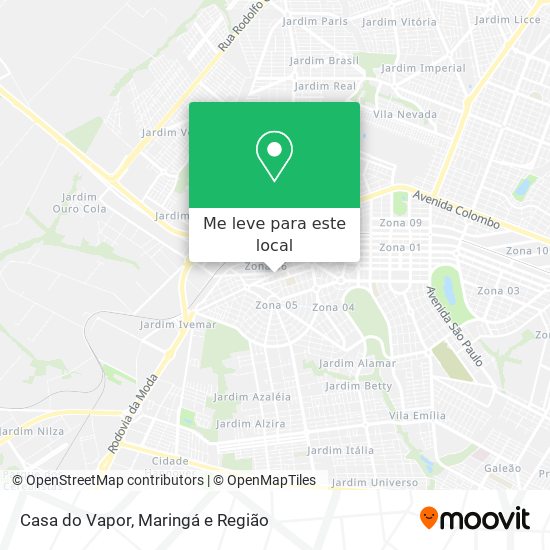Casa do Vapor mapa