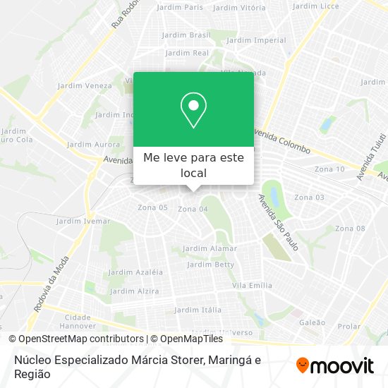 Núcleo Especializado Márcia Storer mapa