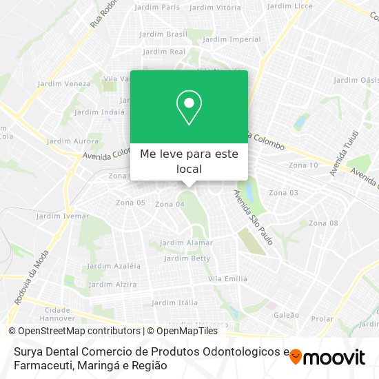 Surya Dental Comercio de Produtos Odontologicos e Farmaceuti mapa