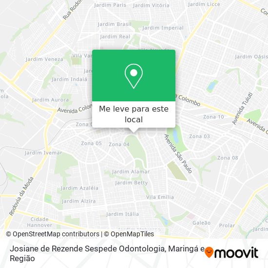 Josiane de Rezende Sespede Odontologia mapa