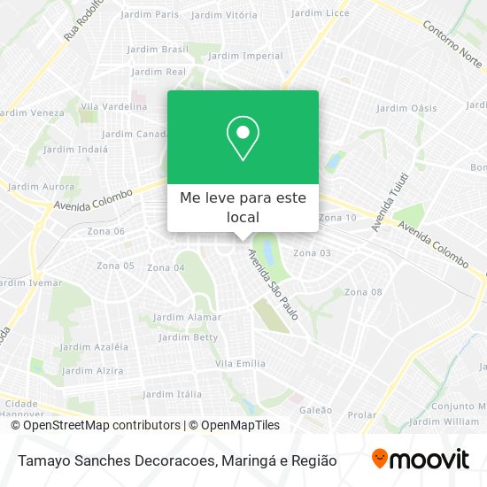 Tamayo Sanches Decoracoes mapa