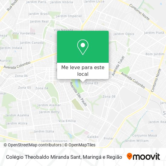 Colégio Theobaldo Miranda Sant mapa