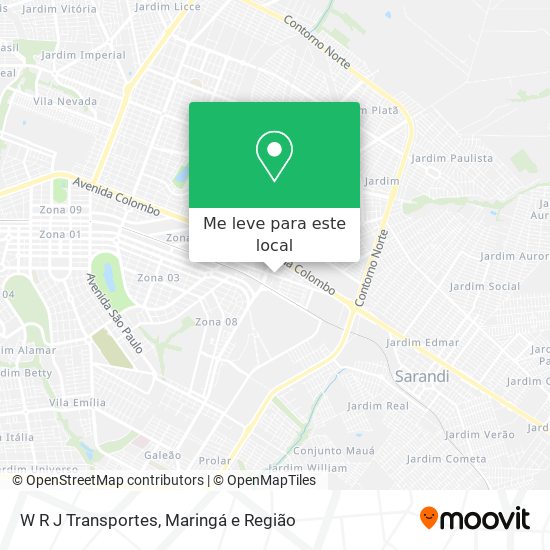 W R J Transportes mapa