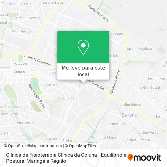 Clínica de Fisioterapia Clínica da Coluna - Equilíbrio e Postura mapa
