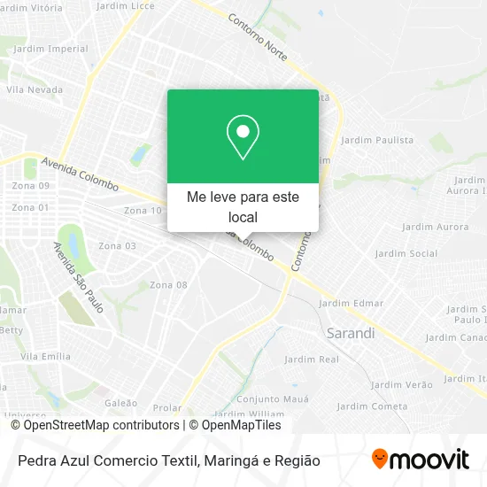 Pedra Azul Comercio Textil mapa