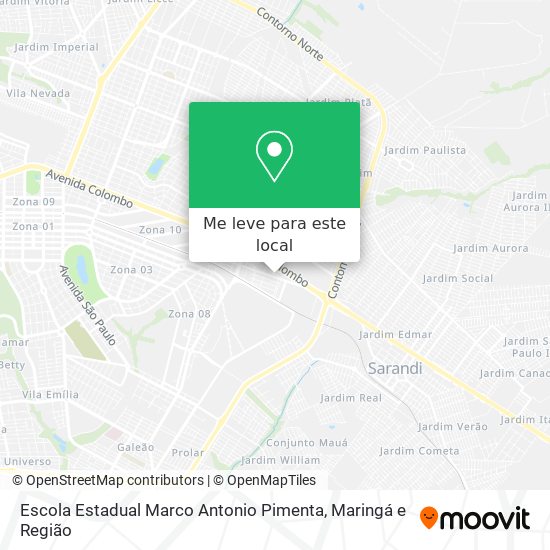 Escola Estadual Marco Antonio Pimenta mapa