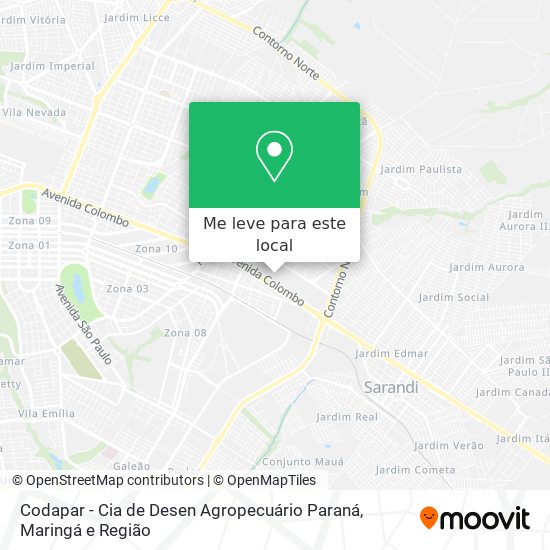 Codapar - Cia de Desen Agropecuário Paraná mapa